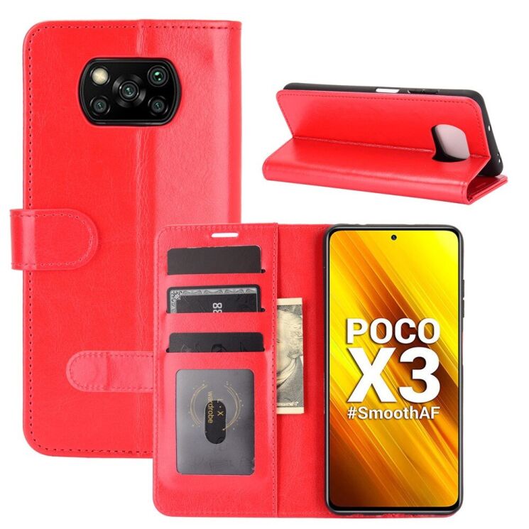 Чехол-книжка Deexe Wallet Style для Xiaomi Poco X3 / Poco X3 Pro - Red: фото 1 из 8