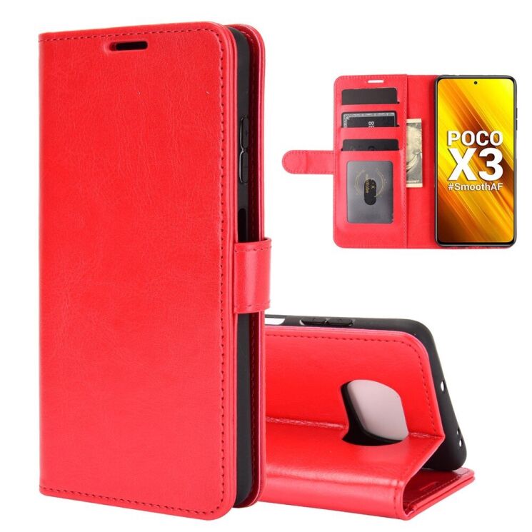 Чехол-книжка Deexe Wallet Style для Xiaomi Poco X3 / Poco X3 Pro - Red: фото 2 из 8
