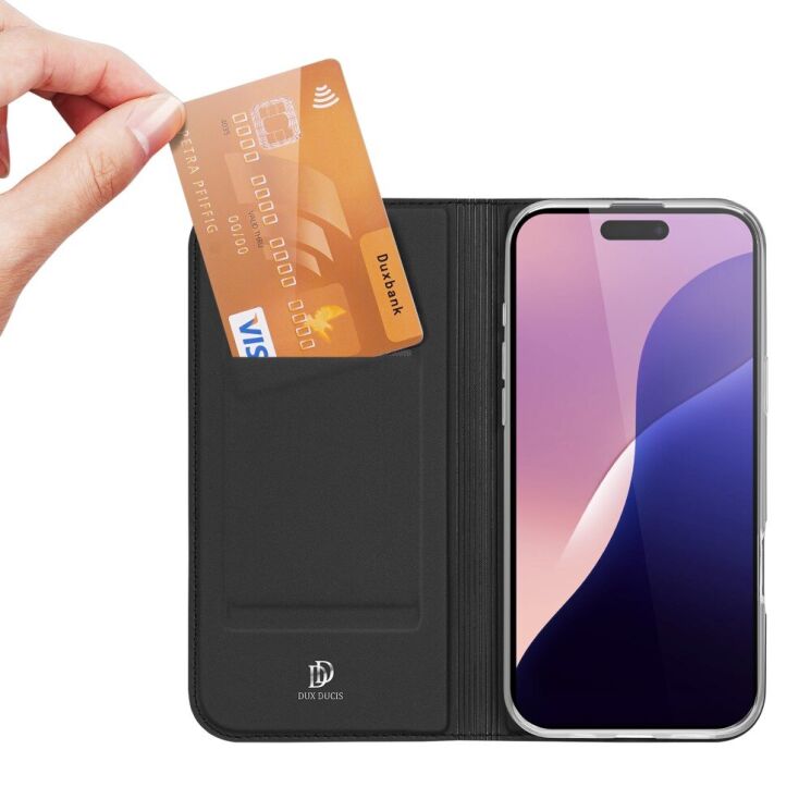 Чехол-книжка DUX DUCIS Skin Pro для Apple iPhone 16 Pro Max - Blue: фото 5 из 10