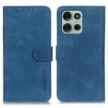Чехол-книжка KHAZNEH Retro Wallet для Motorola Moto G75 - Blue: фото 1 из 8