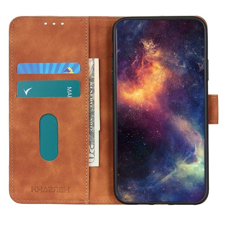 Чохол-книжка KHAZNEH Retro Wallet для Motorola Moto G86 - Brown: фото 3 з 7