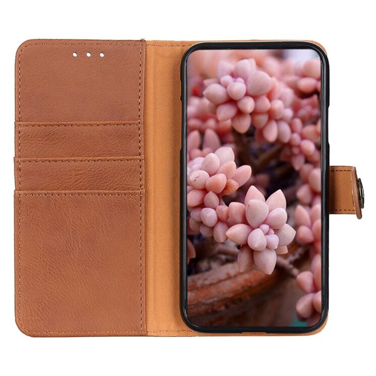 Чохол-книжка із застібкою KHAZNEH Wallet Cover для Samsung Galaxy S25 Edge (S937) - Brown: фото 2 з 9