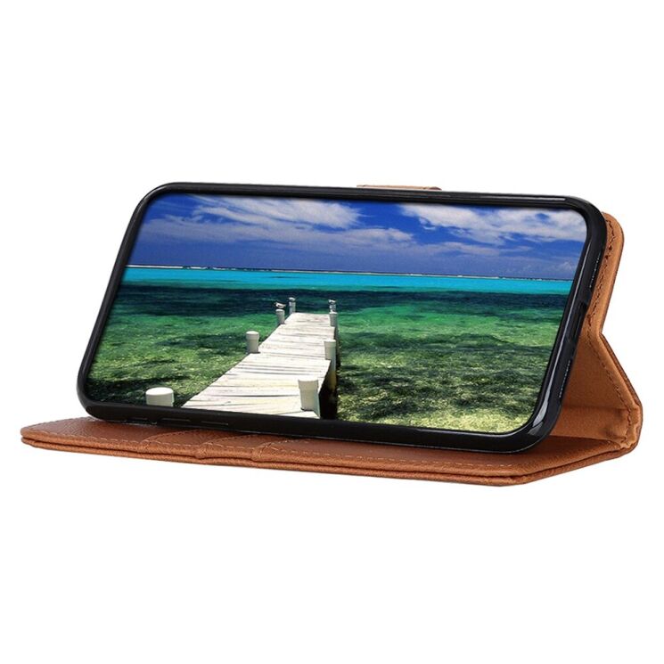 Чохол-книжка із застібкою KHAZNEH Wallet Cover для Samsung Galaxy S25 Edge (S937) - Brown: фото 3 з 9