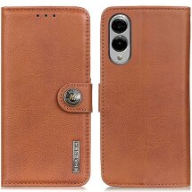 Чехол-книжка с застежкой KHAZNEH Wallet Cover для Samsung Galaxy S25 Edge (S937) - Brown: фото 1 из 9