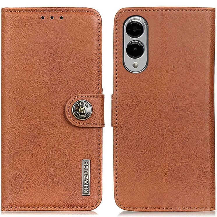 Чохол-книжка із застібкою KHAZNEH Wallet Cover для Samsung Galaxy S25 Edge (S937) - Brown: фото 1 з 9