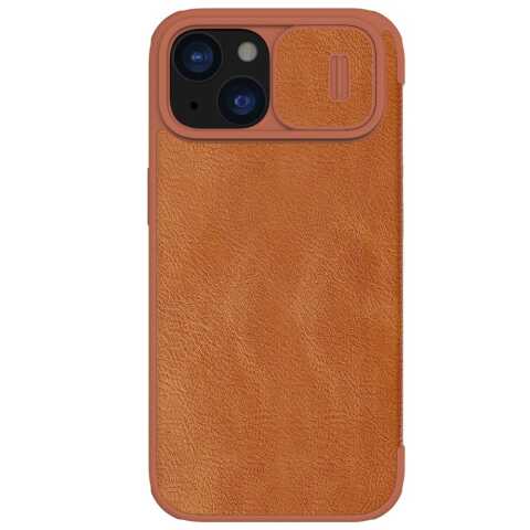 Чохол-книжка NILLKIN Qin Pro для Apple iPhone 15 - Brown: фото 1 з 19