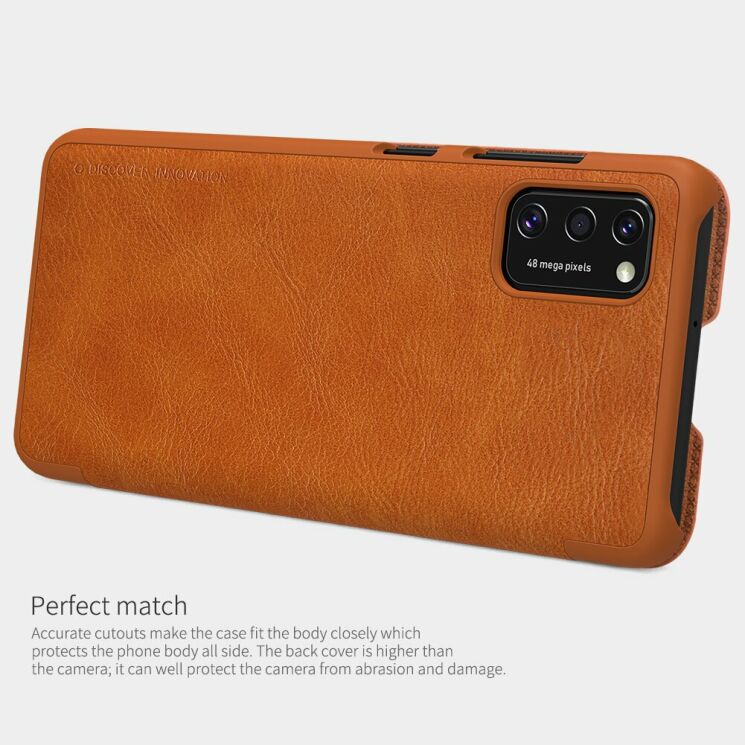 Чохол-книжка NILLKIN Qin Series для Samsung Galaxy A41 (A415) - Brown: фото 11 з 14