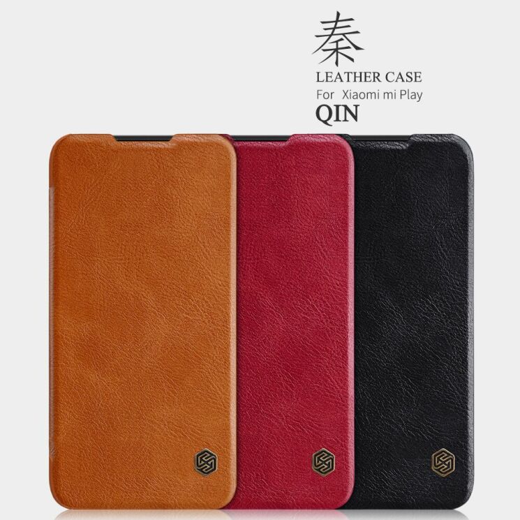 Чехол-книжка NILLKIN Qin Series для Xiaomi Mi Play - Black: фото 4 из 14