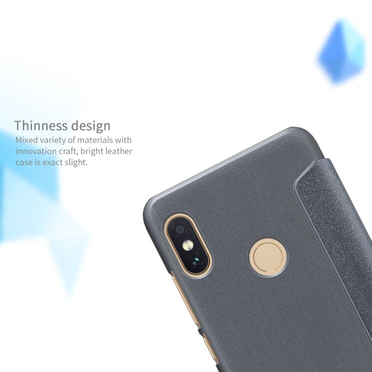 Чехол-книжка NILLKIN Sparkle Series для Xiaomi Redmi Note 5 / Note 5 Pro - Rose: фото 17 из 21