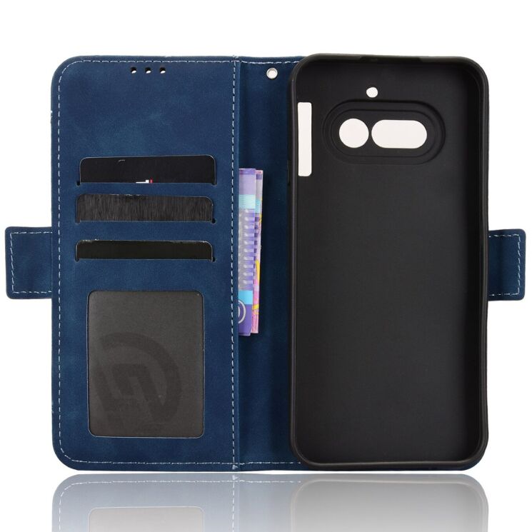 Чохол-книжка з кишеньками Deexe Wallet Stand для Nothing Phone (4a) - Blue: фото 4 з 8