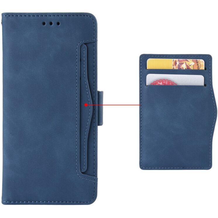 Чохол-книжка з кишеньками Deexe Wallet Stand для Nothing Phone (4a) - Blue: фото 2 з 8