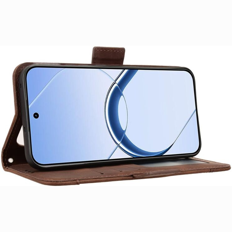 Чохол-книжка з кишеньками Deexe Wallet Stand для Realme 16 - Brown (412308Z) Чохол-книжка з кишеньками Deexe Wallet Stand для Realme 16 - Brown: фото 6 з 15