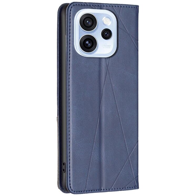 Чехол-книжка с карманами UniCase Geometric Pattern для OPPO Reno 15 F/FS - Blue: фото 3 из 10