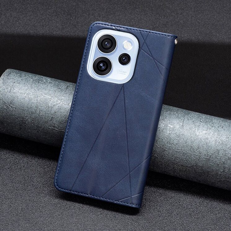 Чехол-книжка с карманами UniCase Geometric Pattern для OPPO Reno 15 F/FS - Blue: фото 6 из 10