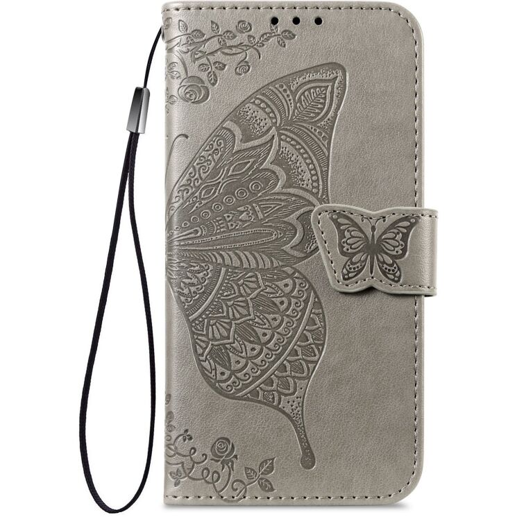 Чехол-книжка с рисунком UniCase Butterfly Pattern для Xiaomi Redmi Note 15 (4G/5G) / Poco M8 5G - Grey: фото 5 из 8