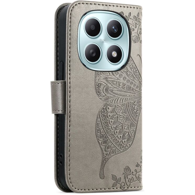 Чехол-книжка с рисунком UniCase Butterfly Pattern для Xiaomi Redmi Note 15 (4G/5G) / Poco M8 5G - Grey: фото 6 из 8