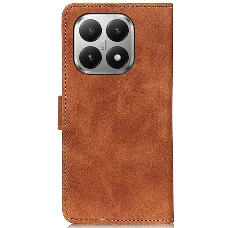 Чехол-книжка с застежкой KHAZNEH Retro Wallet для Xiaomi 17T Pro - Brown: фото 6 из 10