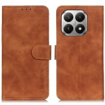 Чехол-книжка с застежкой KHAZNEH Retro Wallet для Xiaomi 17T Pro - Brown: фото 1 из 10