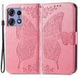 Чехол-книжка UniCase Butterfly Pattern для Motorola Edge 50 Pro - Pink (353640P)