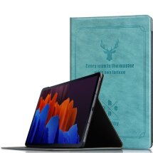 Чохол-книжка UniCase Deer Pattern для Samsung Galaxy Tab S7 Plus (T970/975) / S8 Plus (T800/806) - Blue: фото 1 з 10