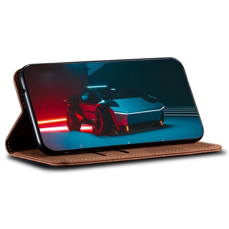 Чохол-книжка UniCase Jeans Wallet для Apple iPhone 14 Pro - Coffee: фото 5 з 6