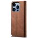 Чохол-книжка UniCase Jeans Wallet для Apple iPhone 14 Pro - Coffee (301376C). Фото 3 з 6