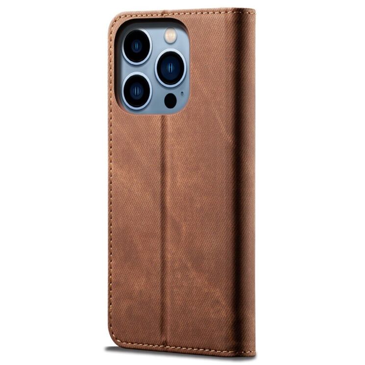 Чохол-книжка UniCase Jeans Wallet для Apple iPhone 14 Pro - Coffee: фото 3 з 6