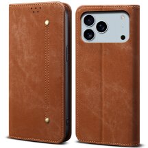 Чохол-книжка UniCase Jeans Wallet для Apple iPhone 17 Pro Max - Coffee: фото 1 з 6