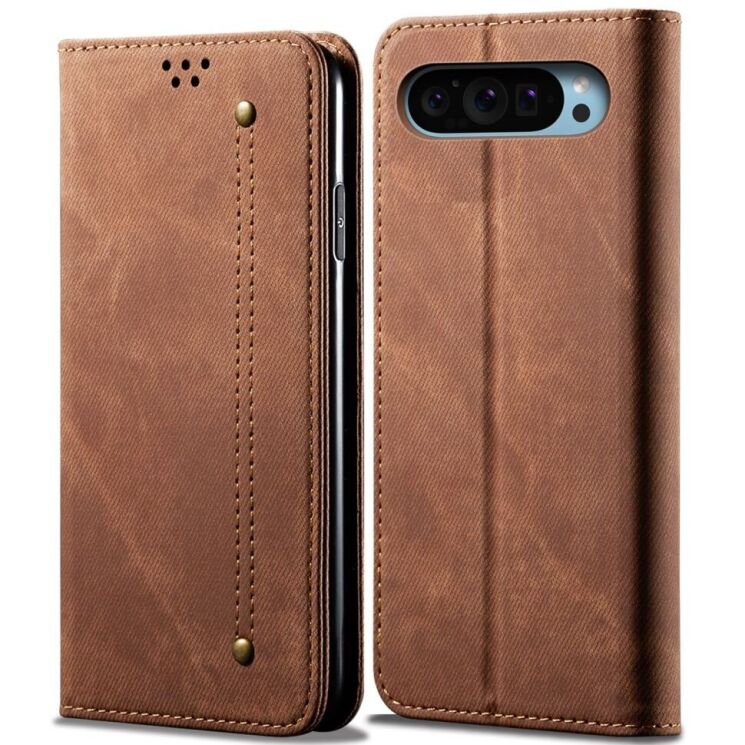 Чехол-книжка UniCase Jeans Wallet для Google Pixel 9 / 9 Pro - Coffee: фото 1 из 6