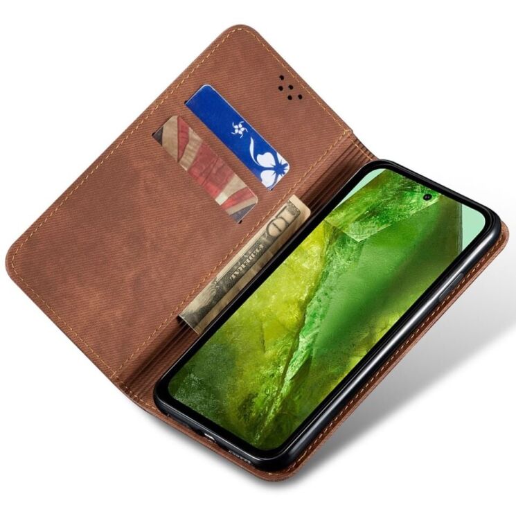 Чехол-книжка UniCase Jeans Wallet для Google Pixel 9 / 9 Pro - Coffee: фото 3 из 6