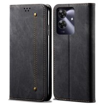 Чехол-книжка UniCase Jeans Wallet для Realme C63 / Note 60 - Black: фото 1 из 6