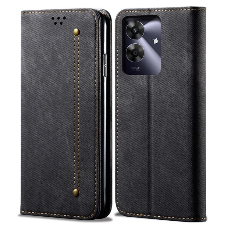Чохол-книжка UniCase Jeans Wallet для Realme C63 / Note 60 - Black: фото 1 з 6