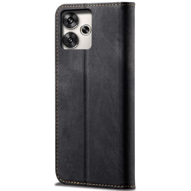Чохол-книжка UniCase Jeans Wallet для Xiaomi Poco F6 - Black: фото 6 з 6
