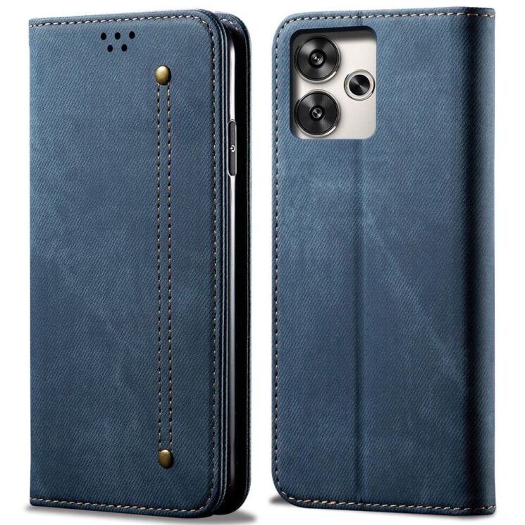 Чохол-книжка UniCase Jeans Wallet для Xiaomi Redmi 13 - Blue: фото 1 з 6