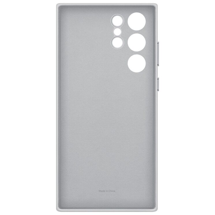 Чехол Leather Cover для Samsung Galaxy S22 Ultra (S908) EF-VS908LJEGRU - Light Gray: фото 4 из 4