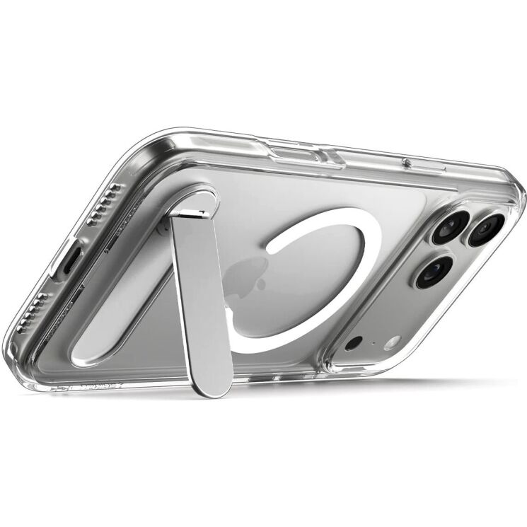 Чехол с подставкой Spigen Ultra Hybrid S (MagFit) для iPhone 17 Pro Max (ACS09893) - Clear White: фото 9 из 18