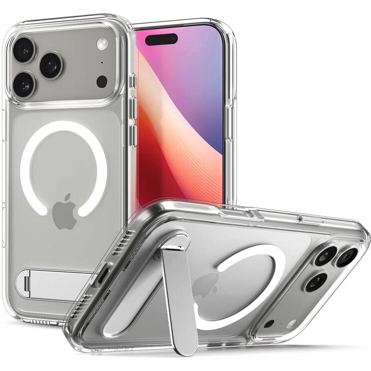 Чехол с подставкой Spigen Ultra Hybrid S (MagFit) для iPhone 17 Pro Max (ACS09893) - Clear White: фото 1 из 18