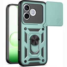 Чехол с защитой камеры Deexe Armor Shield для Honor 600 Lite - Green: фото 1 из 9