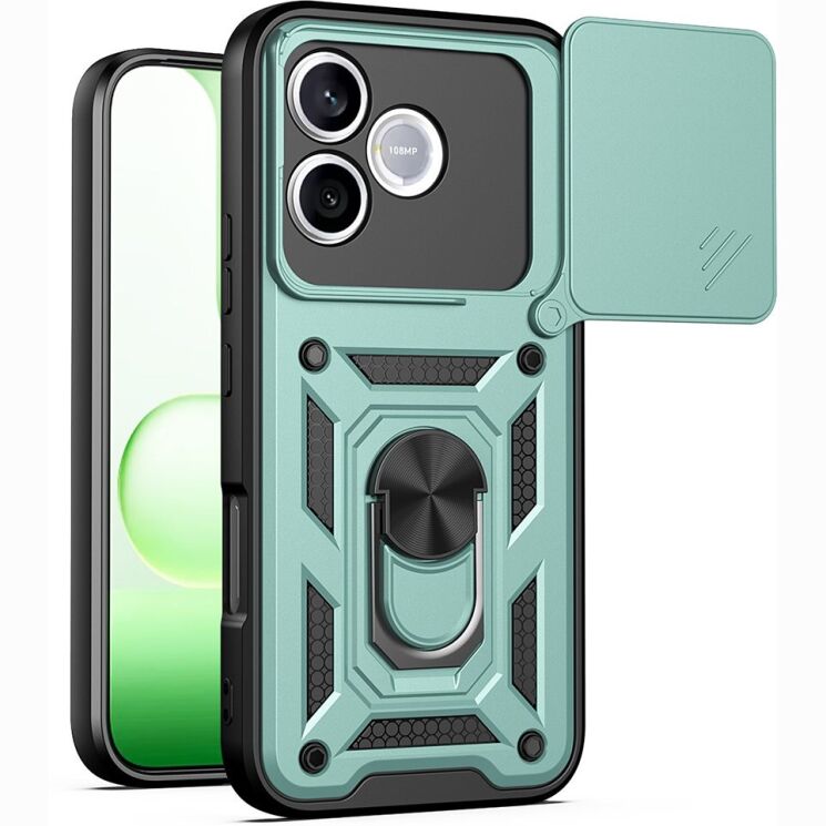 Чехол с защитой камеры Deexe Armor Shield для Honor 600 Lite - Green: фото 1 из 9