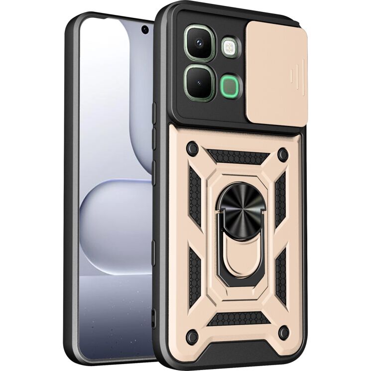 Чехол с защитой камеры Deexe Armor Shield для Infinix Note Edge - Gold: фото 1 из 9