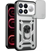 Чохол із захистом камери Deexe Armor Shield для Xiaomi Poco F9 Ultra - Silver: фото 1 з 9