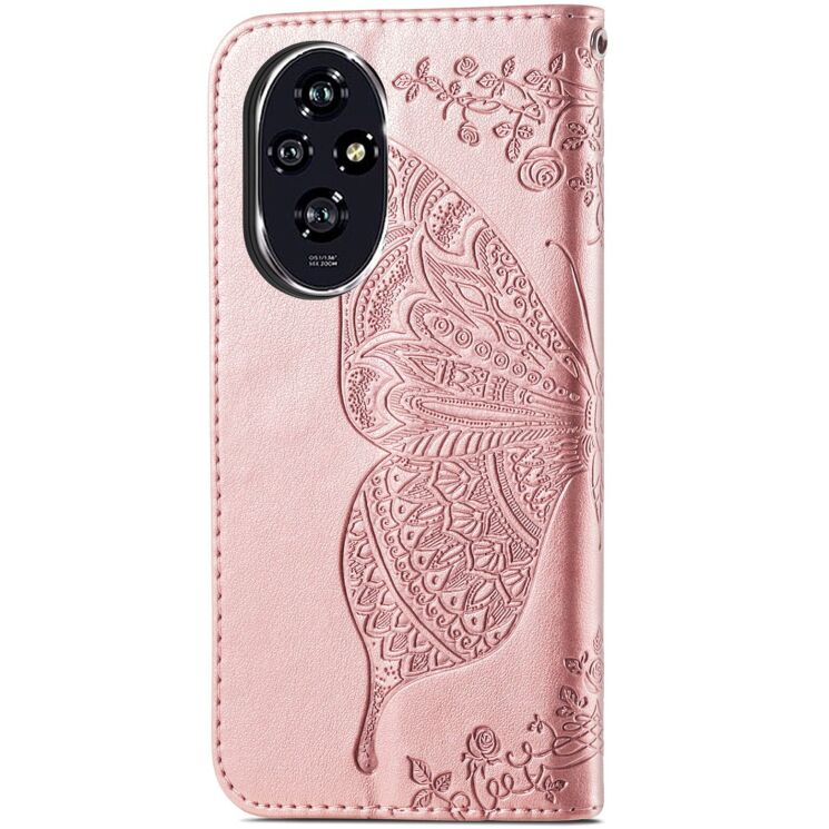Чохол-книжка з малюнком UniCase Butterfly Pattern для Honor 200 - Rose Gold: фото 5 з 7