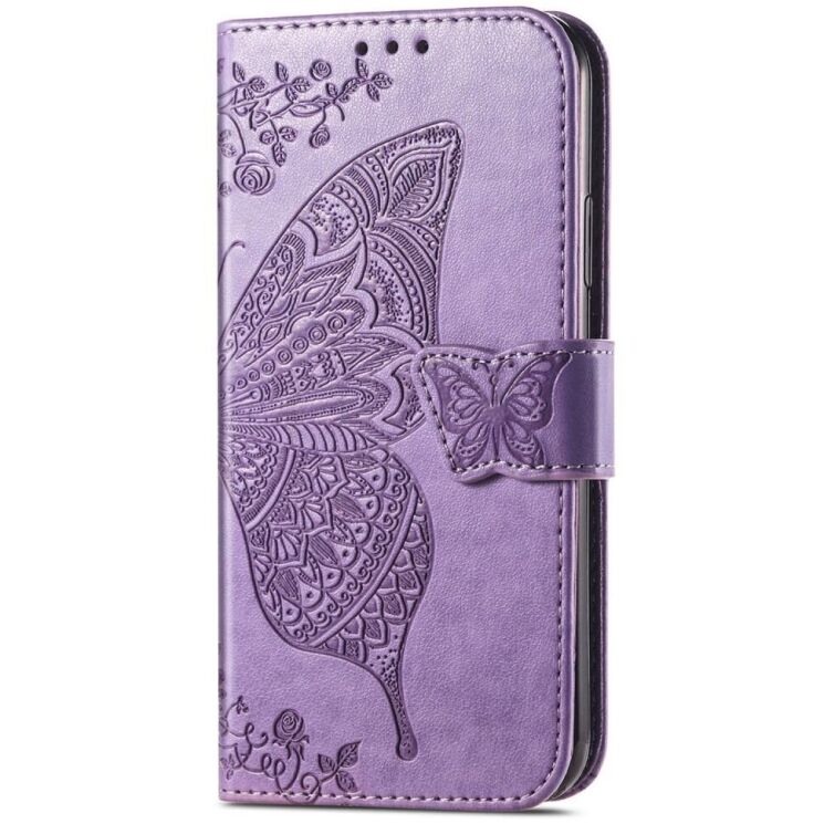 Чехол UniCase Butterfly Pattern для Motorola Edge 50 Fusion - Light Purple: фото 4 из 8