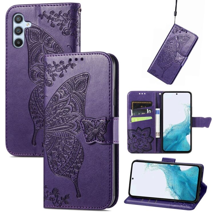 Чехол UniCase Butterfly Pattern для Samsung Galaxy A36 (A366) / A56 (A566) - Dark Purple: фото 4 из 10