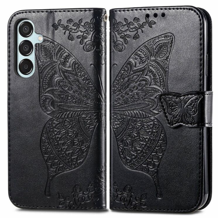 Чехол UniCase Butterfly Pattern для Samsung Galaxy M15 (M156) - Black: фото 1 из 8