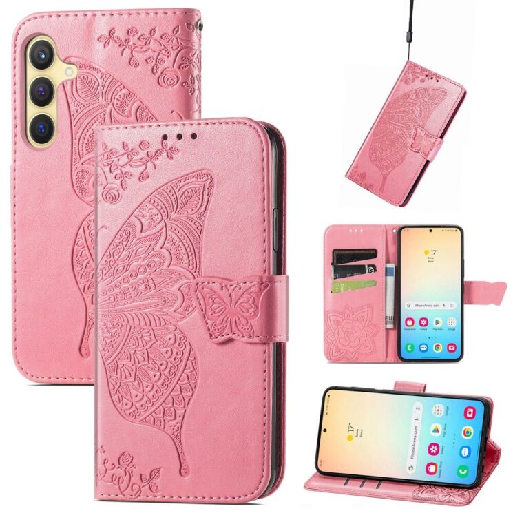 Чехол UniCase Butterfly Pattern для Samsung Galaxy S25 (S931) - Pink: фото 1 из 9