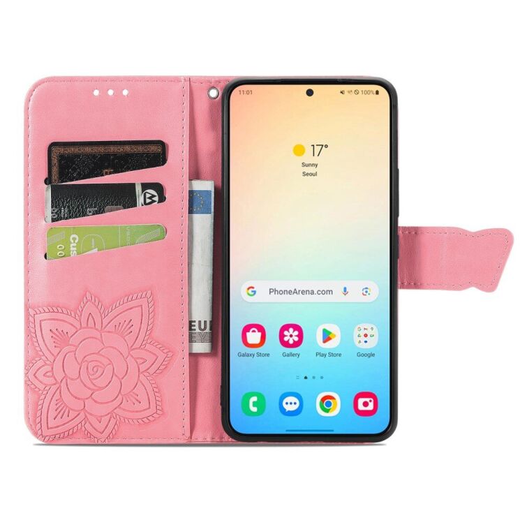 Чехол UniCase Butterfly Pattern для Samsung Galaxy S25 (S931) - Pink: фото 3 из 9