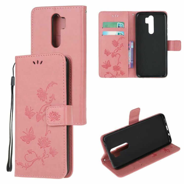Чехол UniCase Butterfly Pattern для Xiaomi Redmi Note 8 Pro - Pink: фото 1 из 8