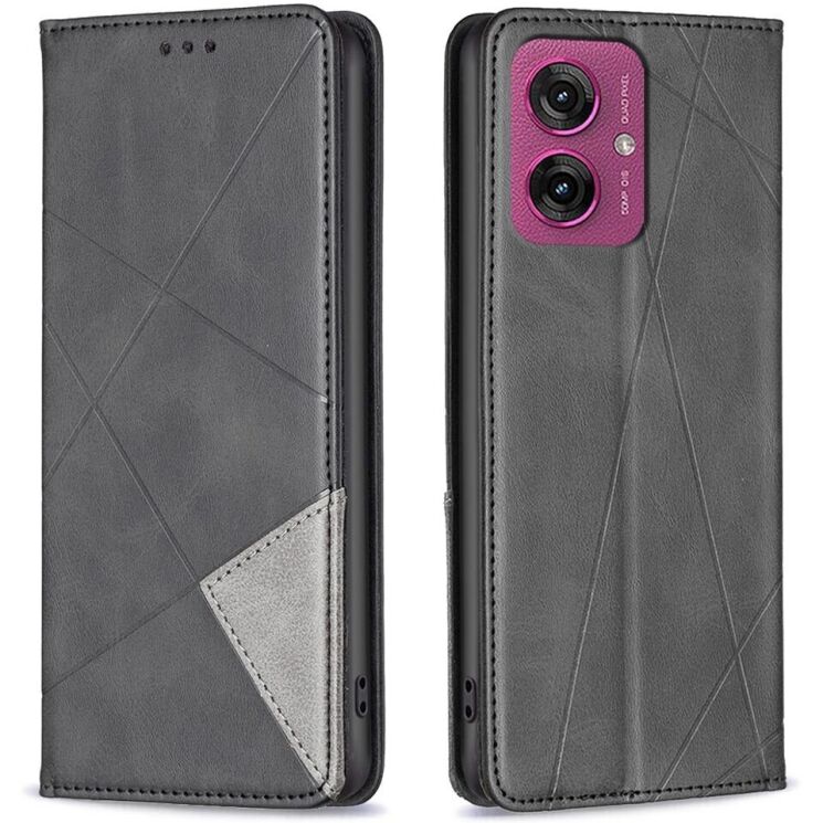 Чехол UniCase Geometric Pattern для Motorola Moto G55 - Black: фото 1 из 8