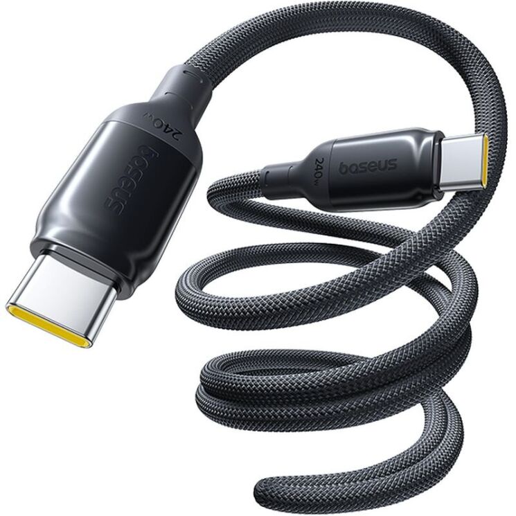 Кабель Baseus PicoGo Type-С to Type-C (240W, 1m) E0423300 - Black: фото 3 з 15